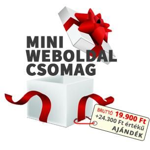 viaWeb mini weboldal ajándékcsomag